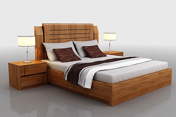 Mẫu giường gỗ nhỏ đẹp hiện đại